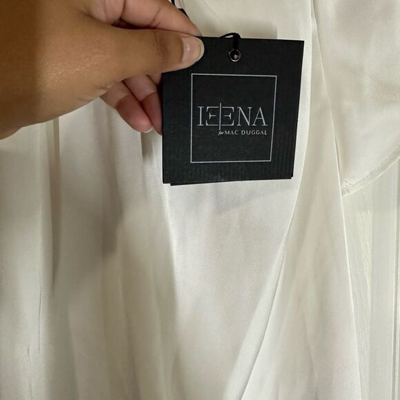 IEENA FOR MAC DUGGAL RHINESTONE EMBELLISHED NECKLINE SHIFT DRESS SZ 8 Event - Picture 6 of 8